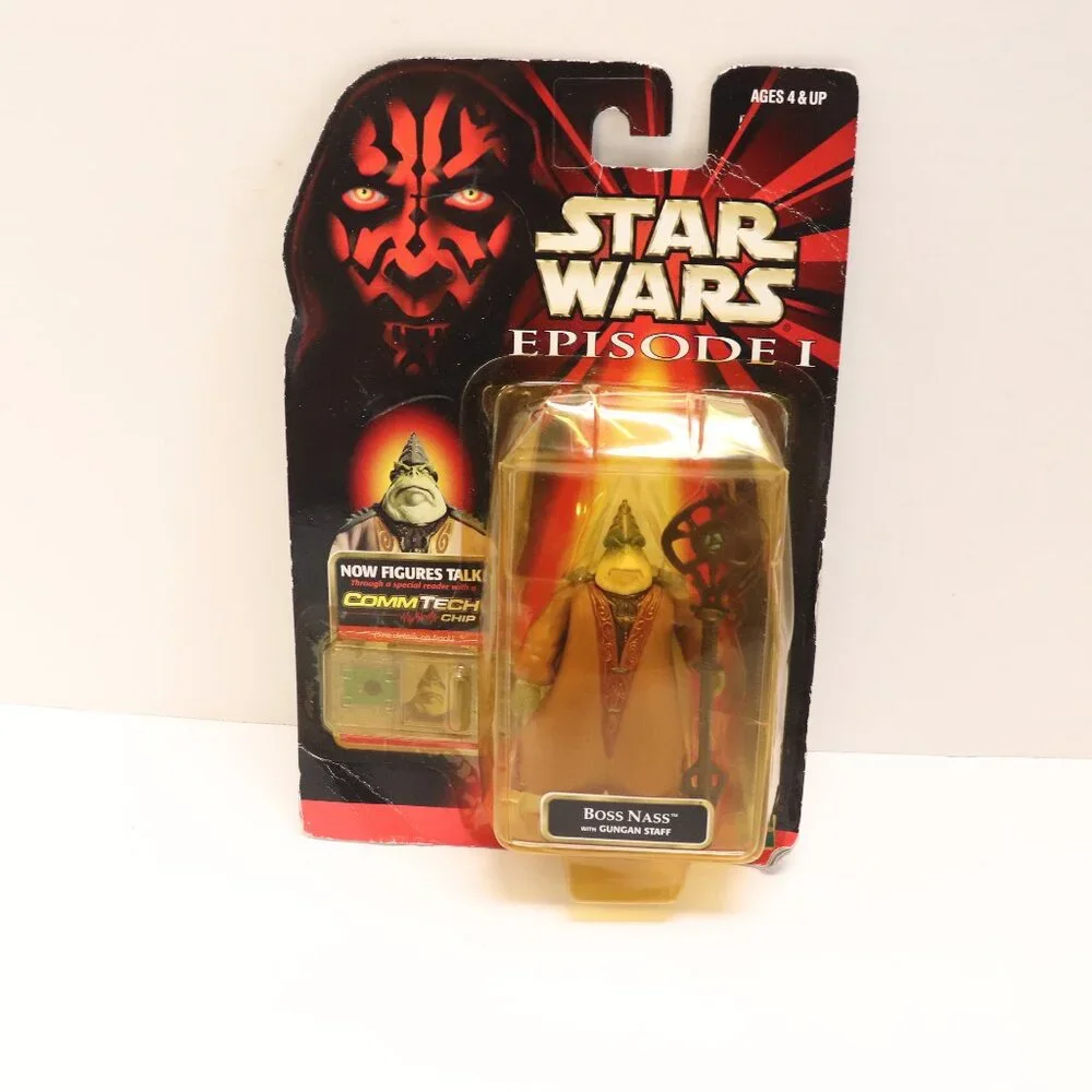 Boss Nass NIP 1988 Hasbro Star Wars Episode 1 w /Comm Tech Chip